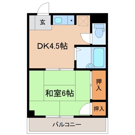 グリーンヒルズの物件間取画像